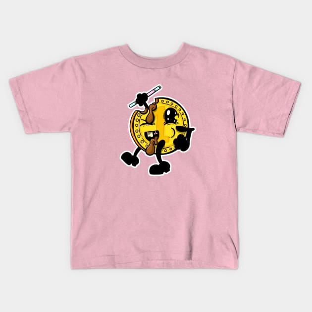 Benny Bad Chocolate Penny Coin Retro Cartoon Kids T-Shirt by Squeeb Creative